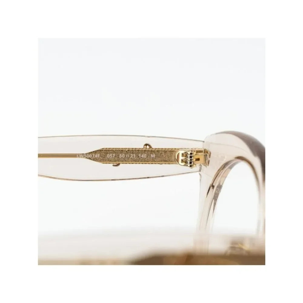 Loewe CURVY Women Eyeglasses Beige Round LW50074F 057 NEW AUTHENTIC